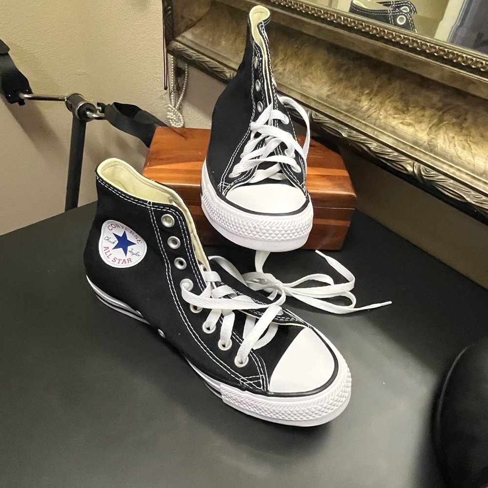 Never worn! Converse Black & White High-Top Sneakers